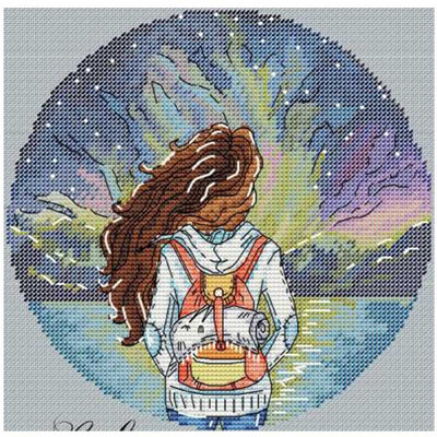 Tüdrukute reisimustrid loendatavad ristpisted 11CT 14CT 16CT 18CT hulgimüük Hiina ristpistete komplekt tikandi näputöökomplektid