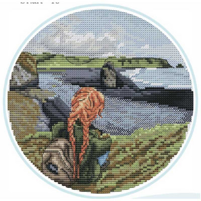 Tüdrukute reisimustrid loendatavad ristpisted 11CT 14CT 16CT 18CT hulgimüük Hiina ristpistete komplekt tikandi näputöökomplektid