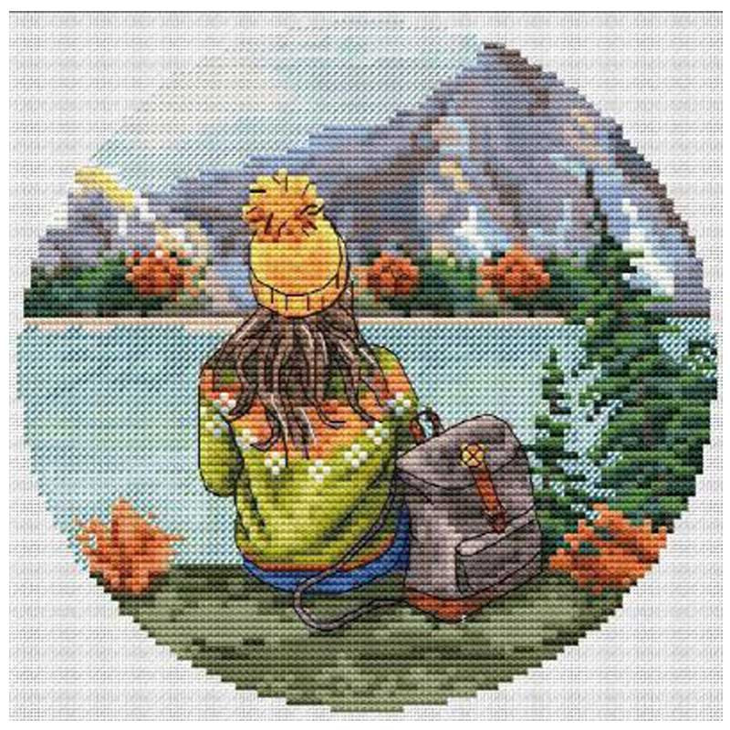 Tüdrukute reisimustrid loendatavad ristpisted 11CT 14CT 16CT 18CT hulgimüük Hiina ristpistete komplekt tikandi näputöökomplektid