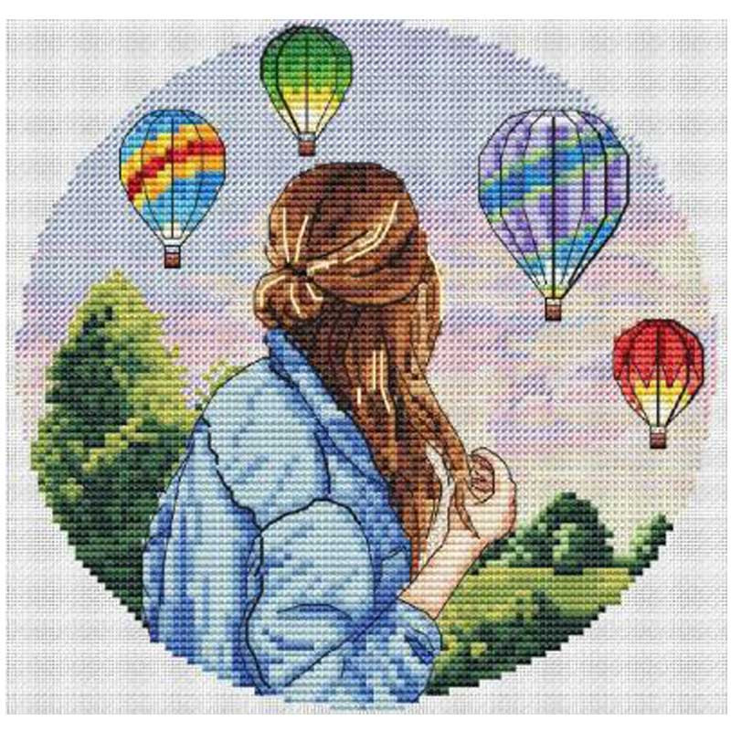 Tüdrukute reisimustrid loendatavad ristpisted 11CT 14CT 16CT 18CT hulgimüük Hiina ristpistete komplekt tikandi näputöökomplektid