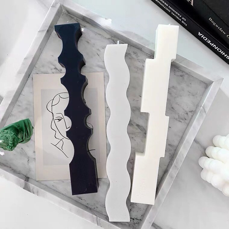 Loominguline laineline riba küünal, silikoonvorm, DIY geomeetriline sammasküünla valmistamine seebivaigust vorm jõulukingitused käsitöö kodusisustus