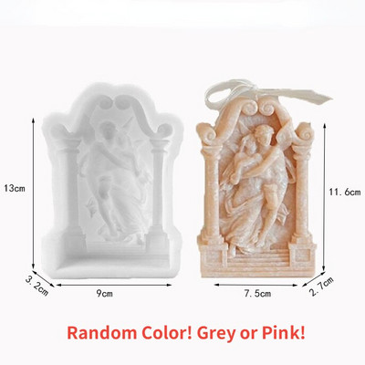 Senovės graikų poros meilės pasiuntinys silikoninės žvakės formos „pasidaryk pats“ arkos angelo žvakė, gaminanti muilą, derva, šokolado formeles, dovanas amatai