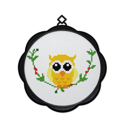 Μικρό απλό κέντημα ζώο ελαφιού κουκουβάγια καμηλοπάρδαλη μικρό ψάρι κιτ σταυροβελονιάς αρχάριος παιδικό κέντημα κορνίζα φόρτωσης