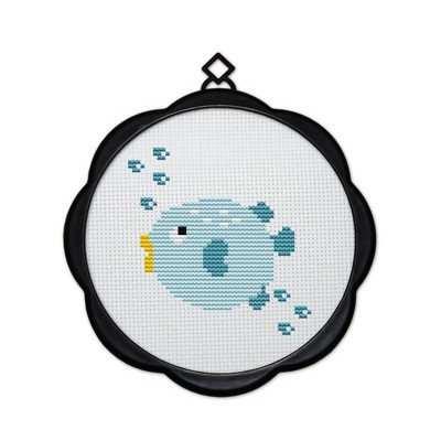 Μικρό απλό κέντημα ζώο ελαφιού κουκουβάγια καμηλοπάρδαλη μικρό ψάρι κιτ σταυροβελονιάς αρχάριος παιδικό κέντημα κορνίζα φόρτωσης