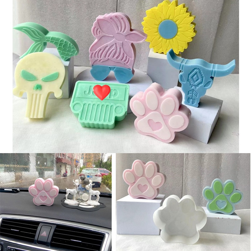 Veliki silikonski kalup za svijeće Životinjski cvijet Geometrijski oblik Komplet za izradu svijeća Aromaterapija Kalup za pecivo od gipsane smole Dekoracija automobila