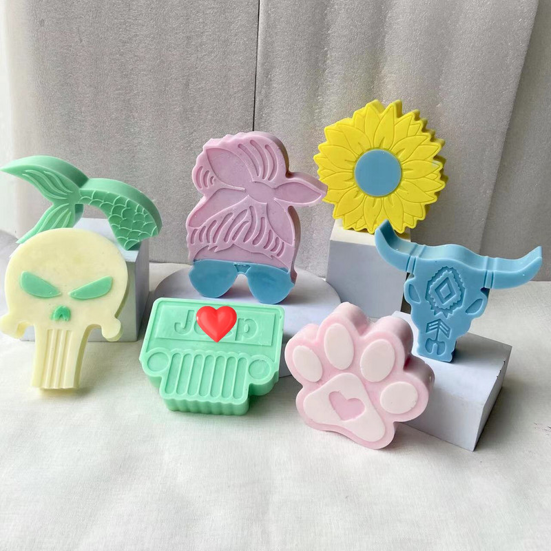 Veliki silikonski kalup za svijeće Životinjski cvijet Geometrijski oblik Komplet za izradu svijeća Aromaterapija Kalup za pecivo od gipsane smole Dekoracija automobila