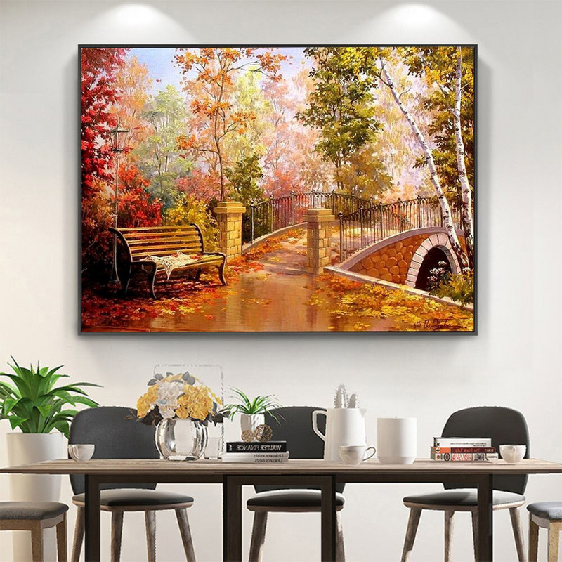 Landscape Scenery DIY Κέντημα Σταυροβελονιά 11CT Κιτ Κεντήματα χειροτεχνίας σε τυπωμένο καμβά βαμβακερή κλωστή Home Dropshipping