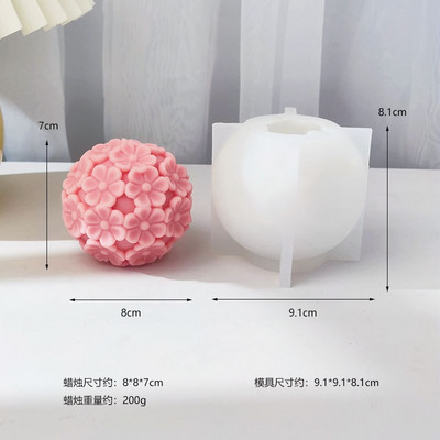 Κερί χρυσάνθεμου Μπάλα Καλούπι Σιλικόνης Αρωματοθεραπεία Σαπούνι γύψου Ρητίνη πάγος Μπάλα λουλούδι Καλούπι ψησίματος Διακόσμηση σπιτιού Αναμνηστικά γάμου