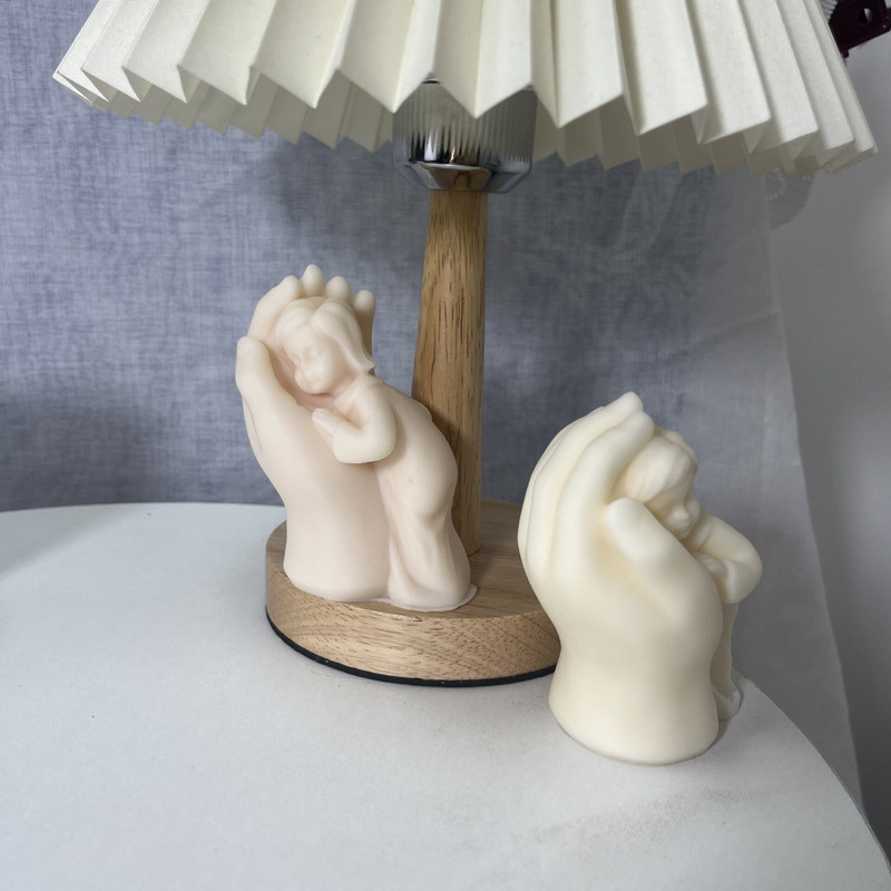 Mother`s Hand Mother`s Hand Mother`s Silicone Candle Cald Hold Baby Stroking Angel Girl Σαπούνι Ρητίνη γύψου Κύβος πάγου Φόρμα ψησίματος Δώρα διακόσμηση σπιτιού