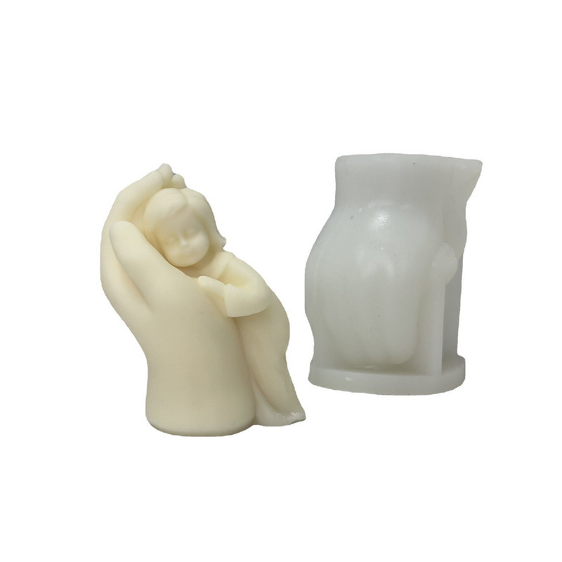 Mother`s Hand Mother`s Hand Mother`s Silicone Candle Cald Hold Baby Stroking Angel Girl Σαπούνι Ρητίνη γύψου Κύβος πάγου Φόρμα ψησίματος Δώρα διακόσμηση σπιτιού