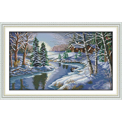 Joy Sunday Ristpistes Tikkimiskomplekt Prindimustrid The Early Frost 11CT 14CT Näputöö Dekoratsioon Counted Kangast niidikomplekt