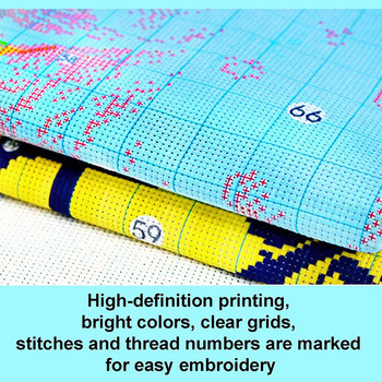 Animal Lion Pre-printed 11CT Cross Stitch Ebroidery Kit DMC Threads Craft Κεντήματα χειροτεχνίας νήμα ραπτικής για ενήλικες Δώρο