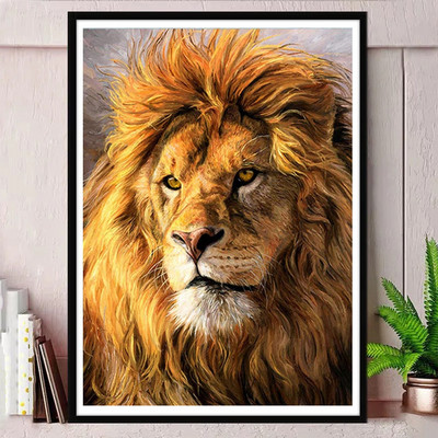 Animal Lion Pre-printed 11CT Cross Stitch Ebroidery Kit DMC Threads Craft Κεντήματα χειροτεχνίας νήμα ραπτικής για ενήλικες Δώρο