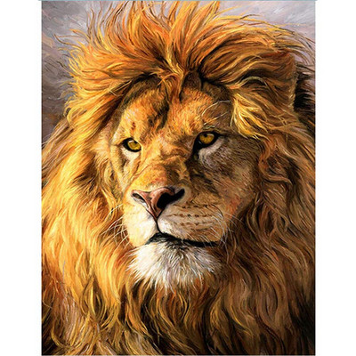 Animal Lion Pre-printed 11CT Cross Stitch Ebroidery Kit DMC Threads Craft Κεντήματα χειροτεχνίας νήμα ραπτικής για ενήλικες Δώρο