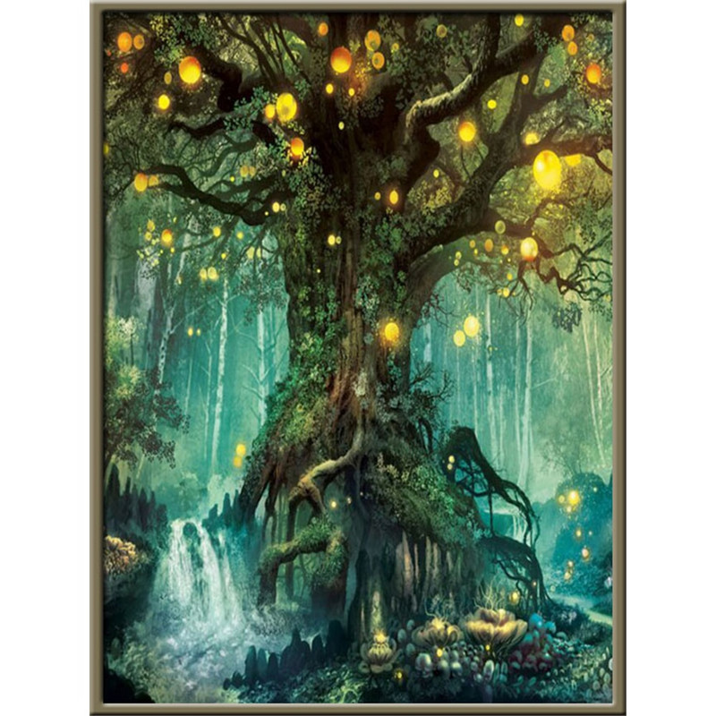 Landscape Flower DIY Cross Stitch 11CT Κιτ κεντήματος Σετ χειροτεχνίας βελονιάς Βαμβακερή κλωστή τυπωμένο καμβάς Διακοσμητικό σπίτι Έκπτωση