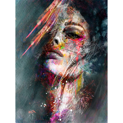 Naine portreegrafiti DIY tikandid 11CT ristpistes komplektid käsitöö näputöö komplekt, trükitud lõuend puuvillane niit hulgimüük