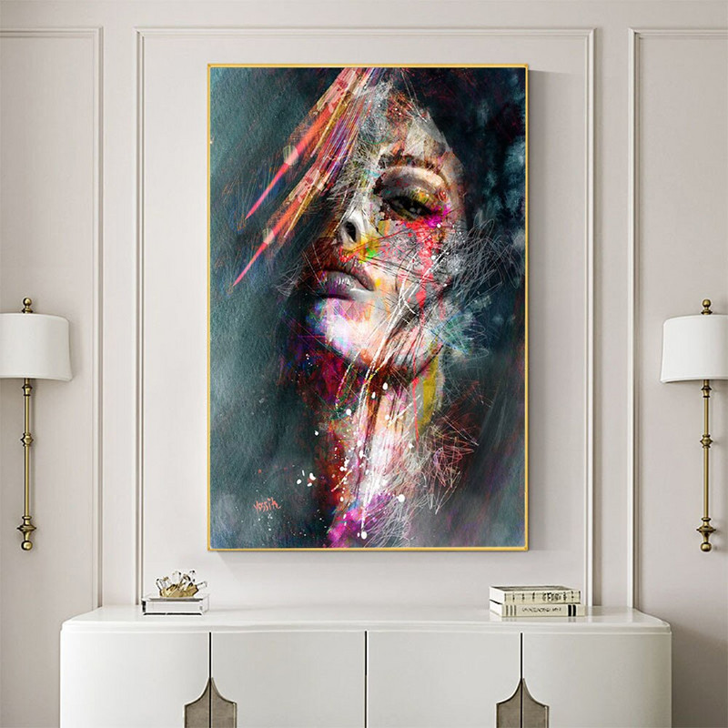 Naine portreegrafiti DIY tikandid 11CT ristpistes komplektid käsitöö näputöö komplekt, trükitud lõuend puuvillane niit hulgimüük