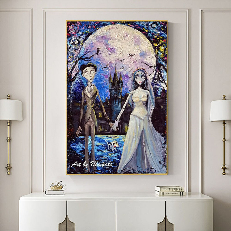 Tim Burton DIY 11CT Tikandid Ristpistekomplektid Käsitöö näputöökomplekt Puuvillane niit Trükitud lõuend Kodukaunistus Dropshipping