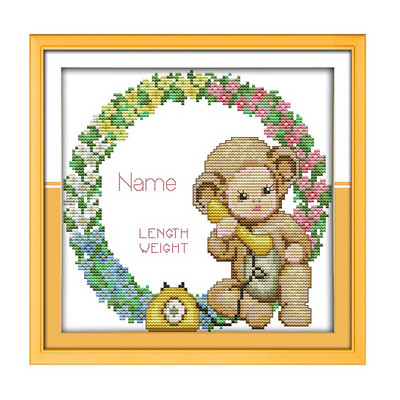 Σετ κεντήματος Joy Κιτ κεντήματος με σταμπωτό σταυρόβελονα Εκτυπωμένα μοτίβα 11CT 14CT Counted Fabric Thread DIY Σετ κεντημάτων