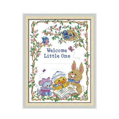 Σετ κεντήματος Joy Κιτ κεντήματος με σταμπωτό σταυρόβελονα Εκτυπωμένα μοτίβα 11CT 14CT Counted Fabric Thread DIY Σετ κεντημάτων