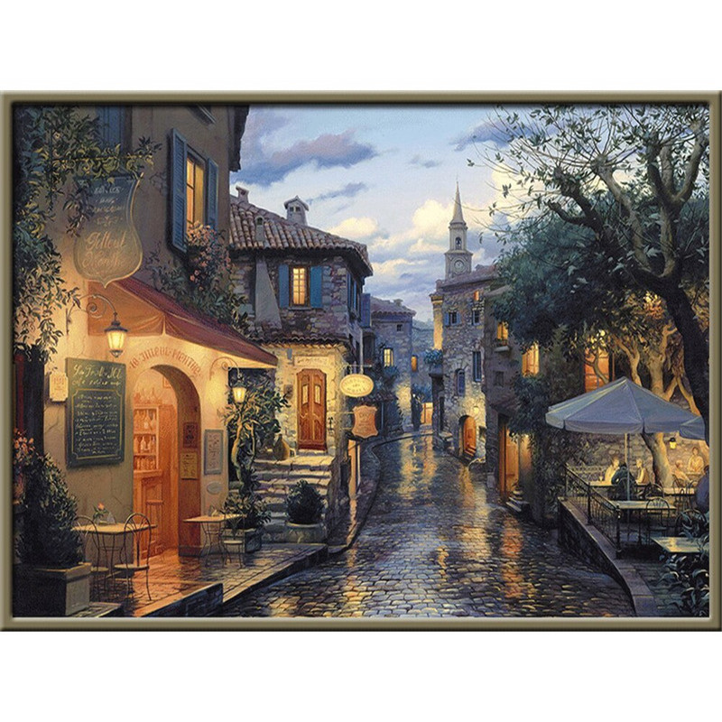 Tree Landscape Printed 11CT Cross Stitch DIY Ebroidery Kit DMC Threads Needlework Craft Craft Handmade Sales Design