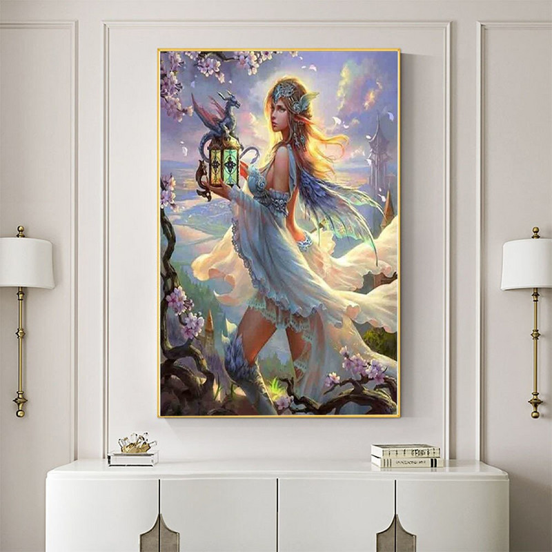 World Of Warcraft DIY 11CT Κιτ κεντήματος με σταυροβελονιά Σετ κεντήματα χειροτεχνίας από τυπωμένο καμβά βαμβακερή κλωστή Δωμάτιο σπιτιού