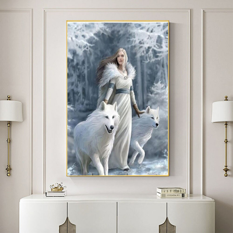 Landscape Animal DIY 11CT Embroidery Cross Stitch Kits Craft Needlework Σετ Βαμβακερή κλωστή τυπωμένο καμβάς σχέδιο σπιτιού