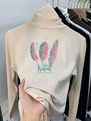 Laste vabaaja pluus kõrge polo kraega