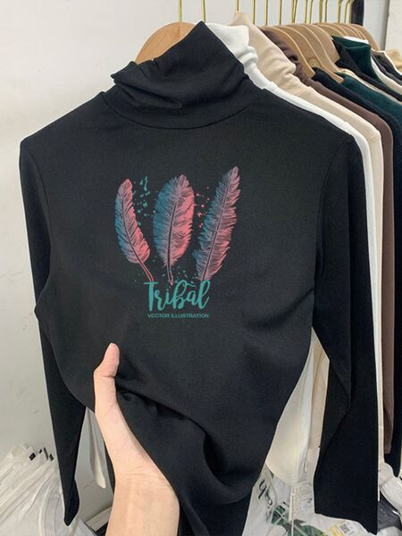 Laste vabaaja pluus kõrge polo kraega