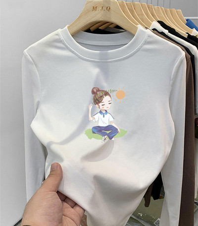 Laste vabaaja ümmarguse kaelusega pluus tüdrukutele