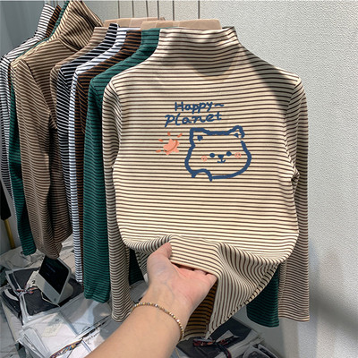 Παιδική ριγέ εμπριμέ μπλούζα για κορίτσια