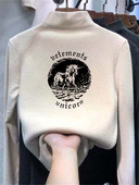 Moderná detská blúzka s golierom a potlačou