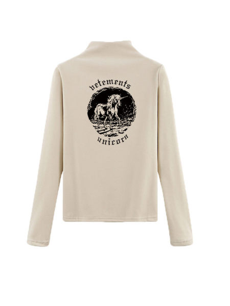 Moderná detská blúzka s golierom a potlačou