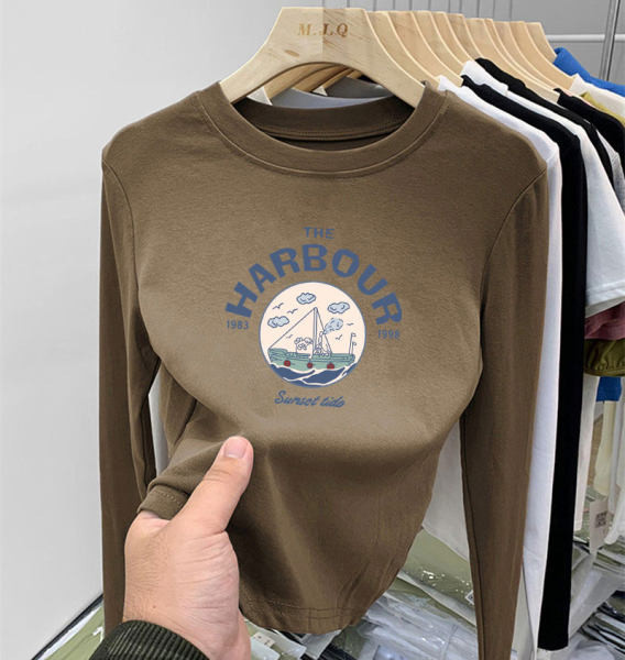 Laste pluus tüdrukutele - ovaalse kaelusega