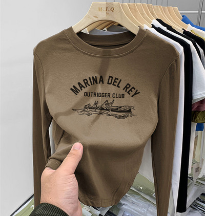 Laste vabaaja pluus ümara kaelusega ja trükiga