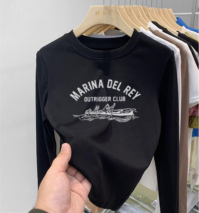 Laste vabaaja pluus ümara kaelusega ja trükiga