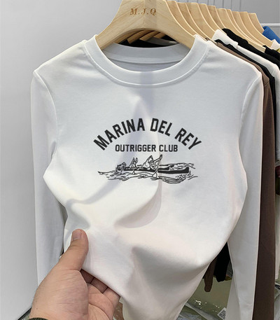 Laste vabaaja pluus ümara kaelusega ja trükiga