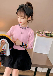 Παιδική casual μπλούζα με πολύχρωμη στάμπα και επιγραφή