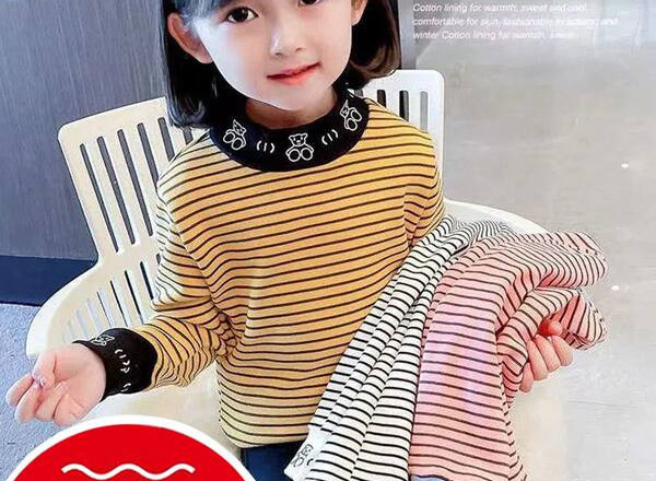 Παιδική μπλούζα με γιακά πόλο για κορίτσια