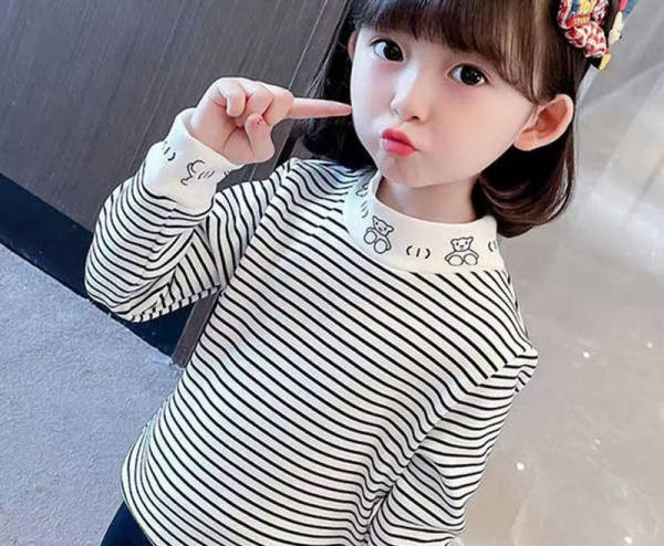 Παιδική μπλούζα με γιακά πόλο για κορίτσια