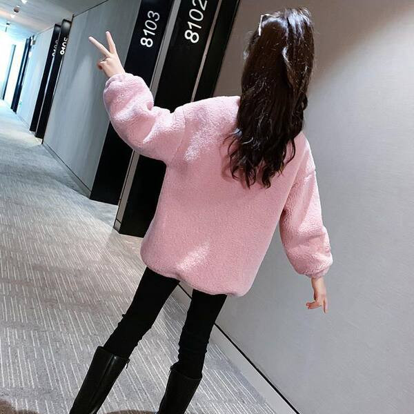 Παιδική βελούδινη μπλούζα με φερμουάρ