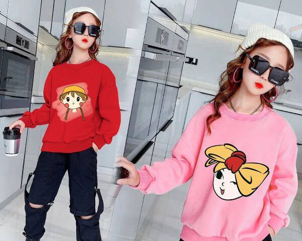 Casual παιδική μπλούζα με στάμπα για κορίτσια