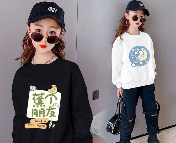 Casual παιδική μπλούζα με στάμπα για κορίτσια