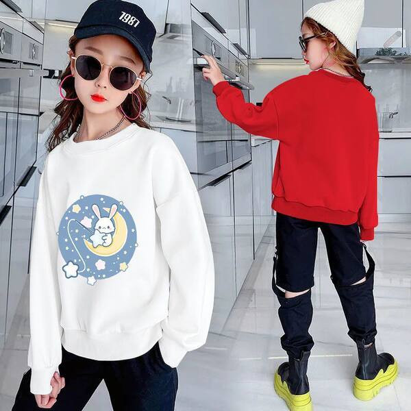 Casual παιδική μπλούζα με στάμπα για κορίτσια