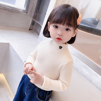 Uue mustriga tikandiga pluus tüdrukutele