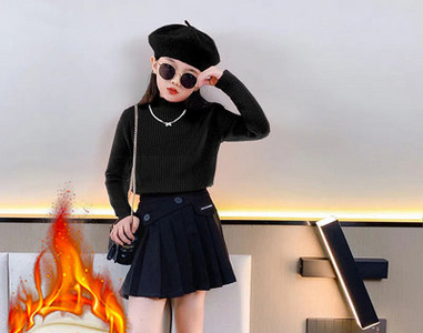 Uue mudeli kõrge polo kraega lastepluus