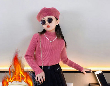 Uue mudeli kõrge polo kraega lastepluus