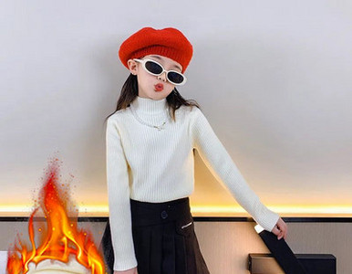 Uue mudeli kõrge polo kraega lastepluus