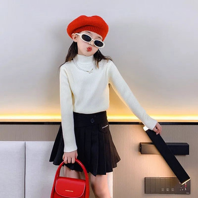 Uue mudeli kõrge polo kraega lastepluus