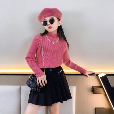 Uue mudeli kõrge polo kraega lastepluus